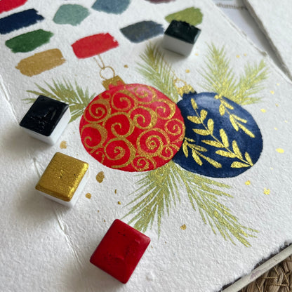 Handmade watercolors: Festive Hues Handmade Color Magic: