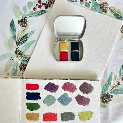 Handmade watercolors: Festive Hues Handmade Color Magic: