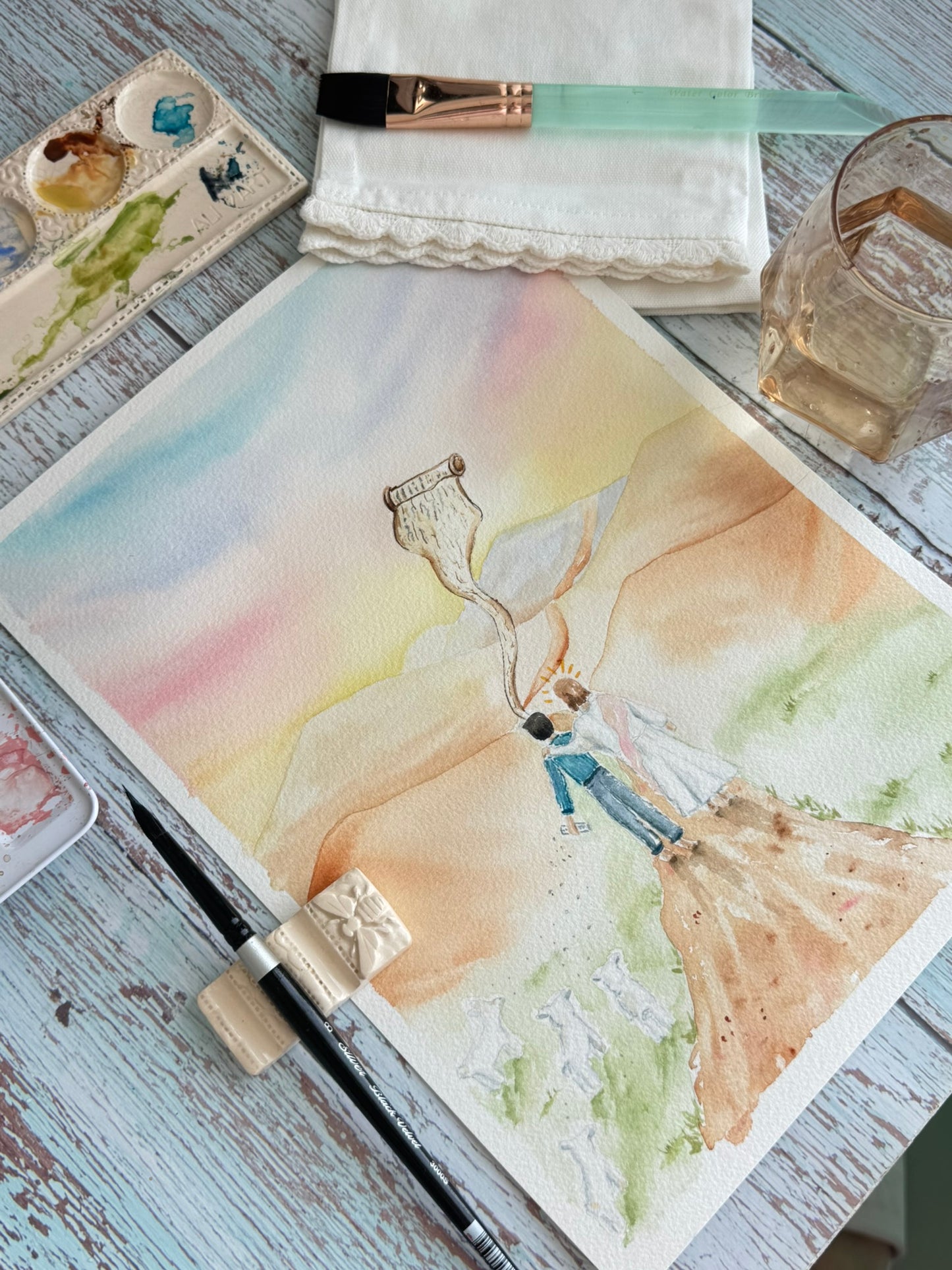 Personalized Watercolor Christian Art