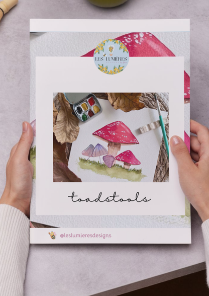 Spring & Autumn 5 Watercolor Paintings eBook- Instant Download & Print