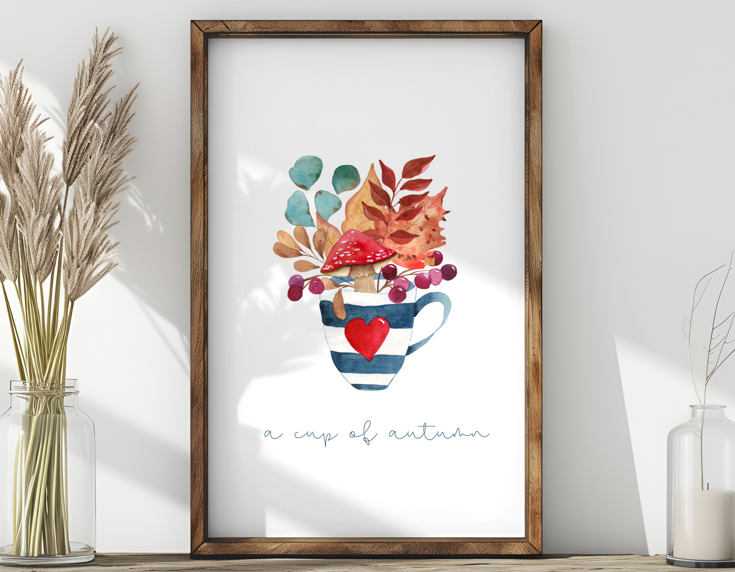 A cup of Autumn Art Print