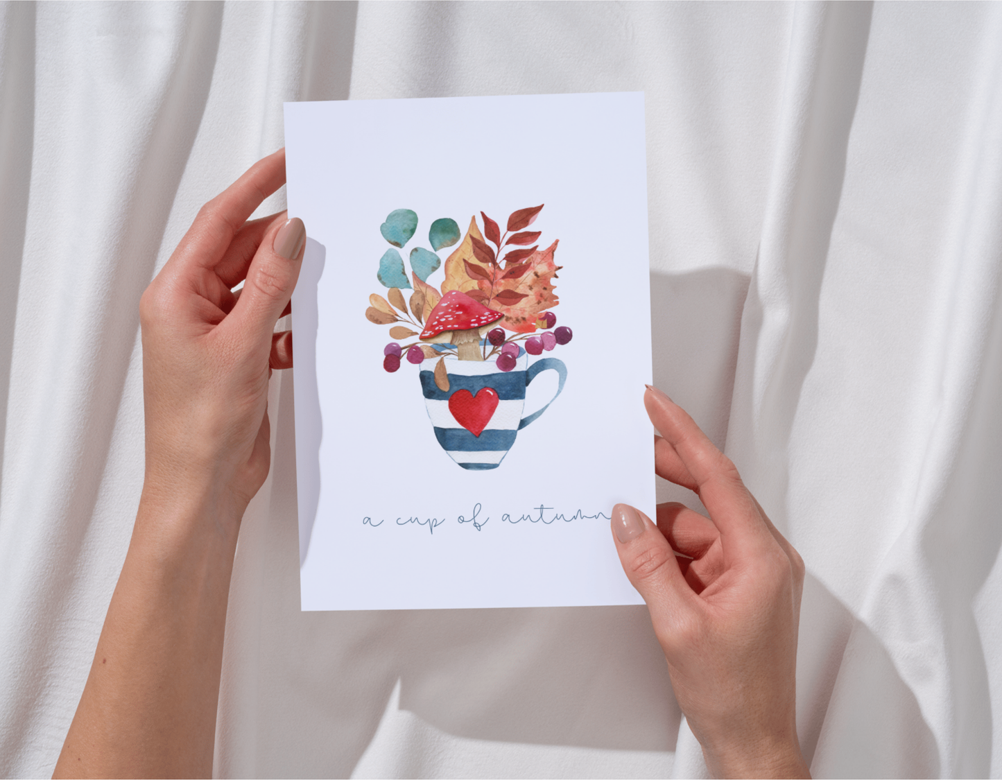 A cup of Autumn Art Print
