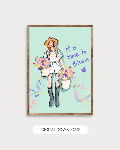 Personalized Mixed Media Sketch Portrait – Digital Illustration (Printable PDF)