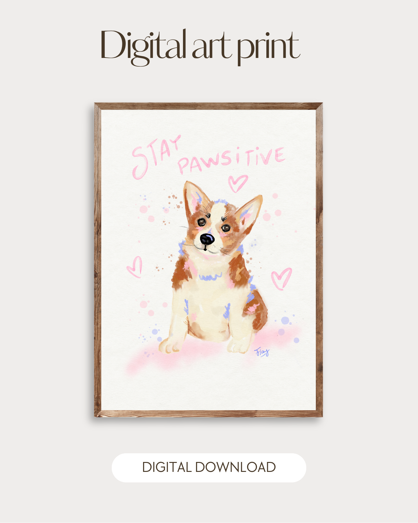 Personalized Pet Portrait – Digital Illustration (Printable PDF)