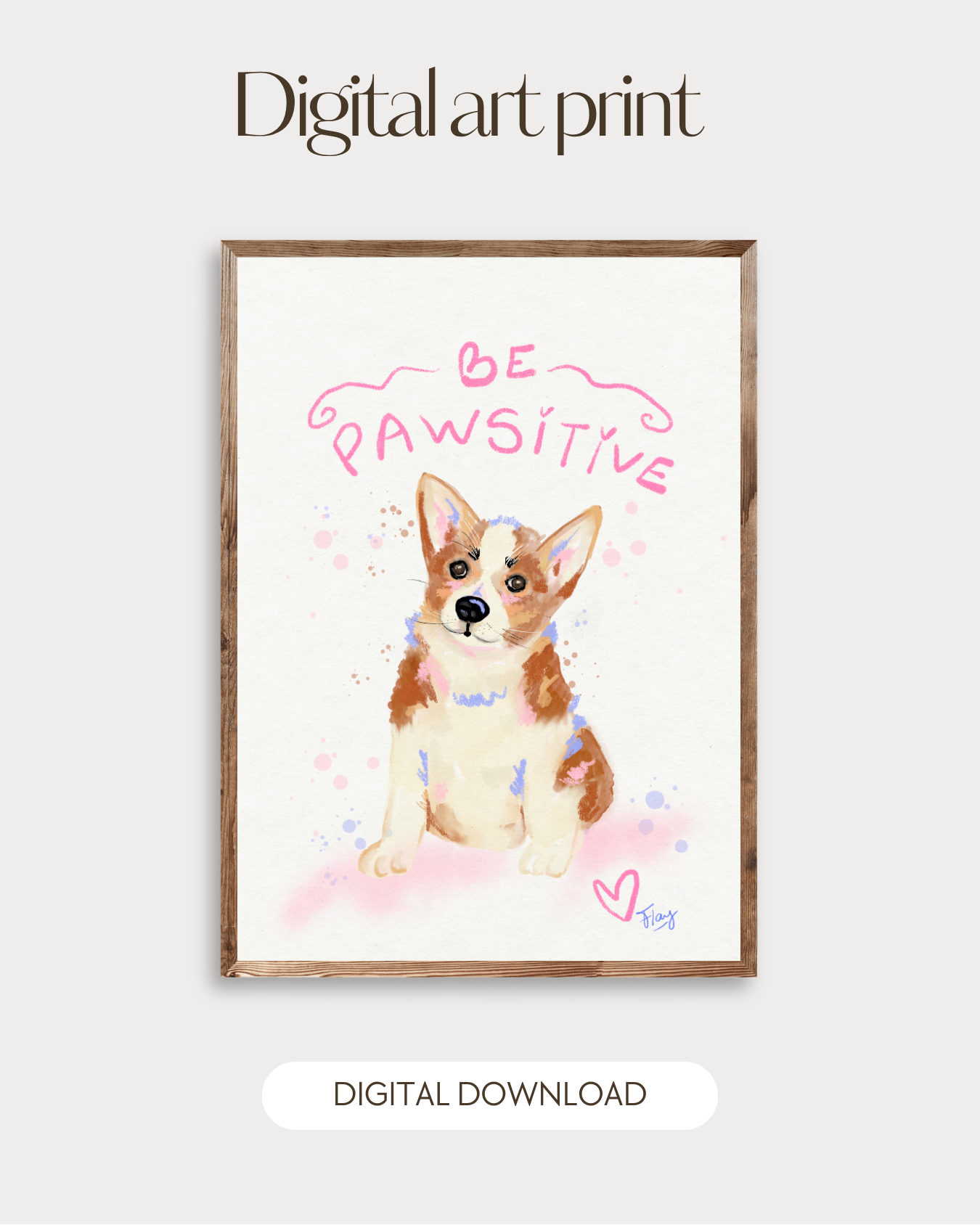 Personalized Pet Portrait – Digital Illustration (Printable PDF)