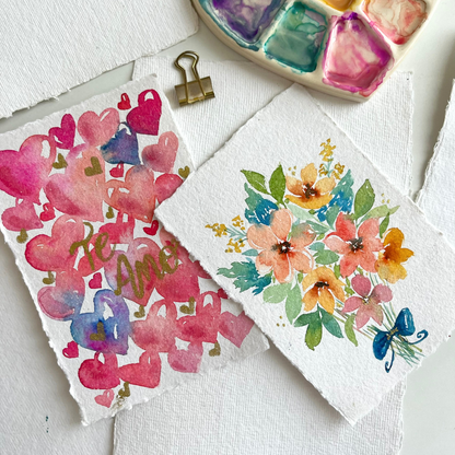 A6 Handmade Deckled Edge Cotton Paper 300gr