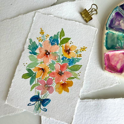 A6 Handmade Deckled Edge Cotton Paper 300gr