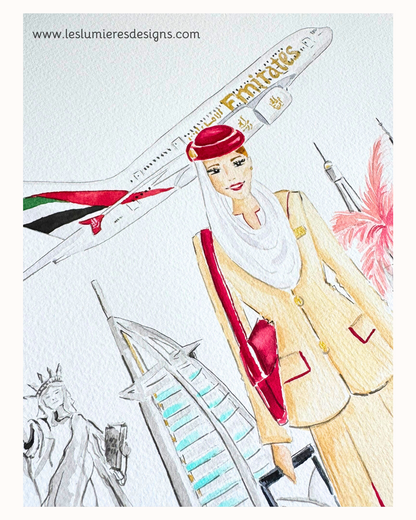 Personalized Watercolor Illustration Portraits