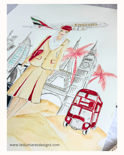 Personalized Watercolor Illustration Portraits