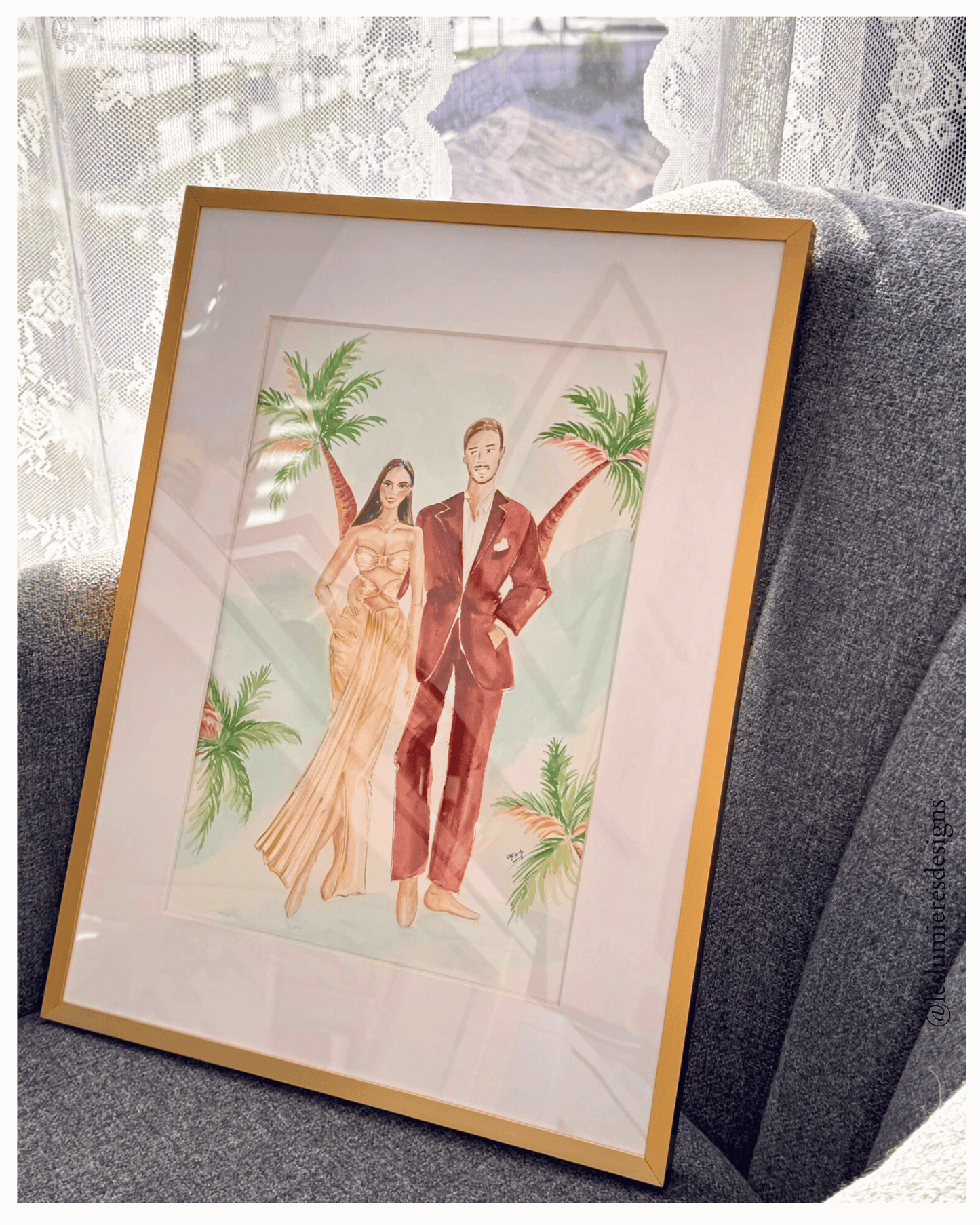 Personalized Watercolor Illustration Portraits