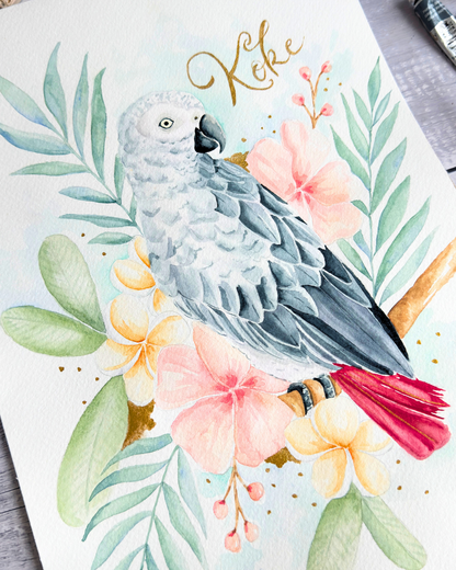 Personalized Watercolor Pet Portrait
