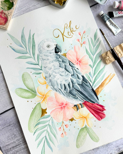 Personalized Watercolor Pet Portrait