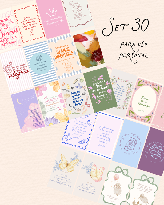 Psalms Spanish Bible Verse Printable Pack 30 designs Christian Wall Art – Digital Download