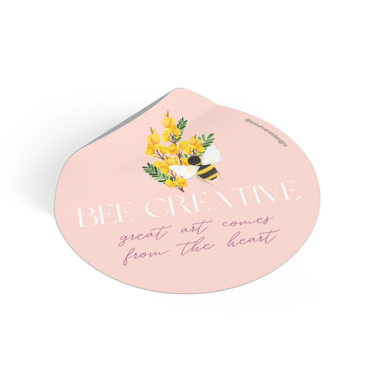 Round Stickers BEE CREATIVE -Adding a Touch of Artistic Elegance to Your World!