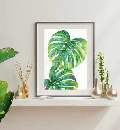 Conjunto tropical acuarela